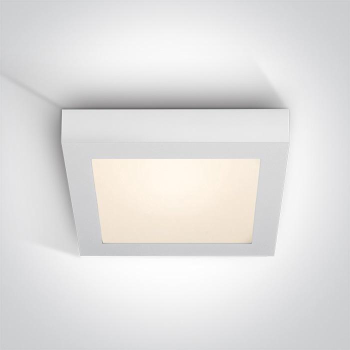 Ceiling Light White Rectangular Warm White LED built in 1957lm 30W Die Cast One Light SKU:62130AF/W/W - Toplightco