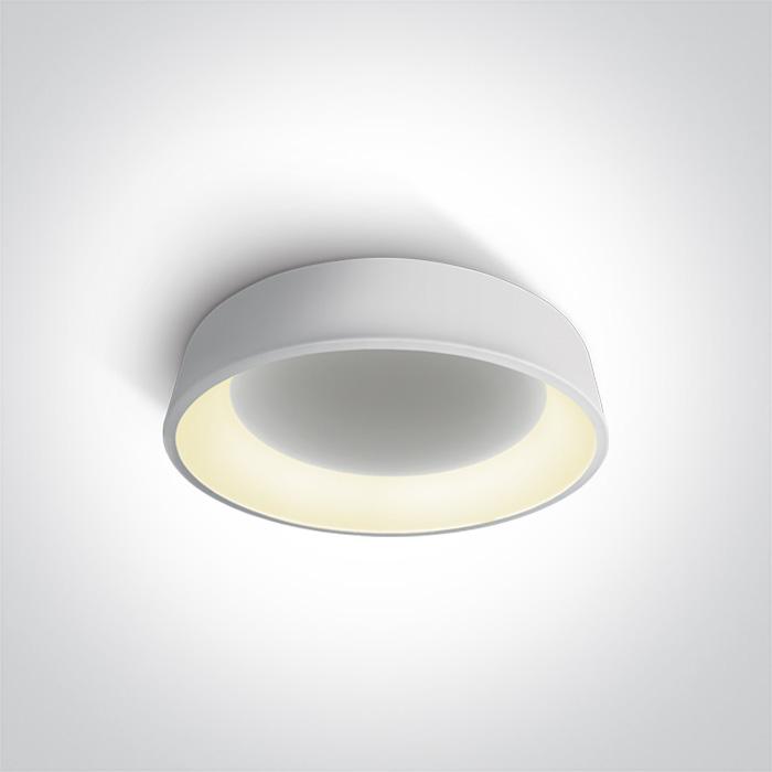 Ceiling Light White Circular Warm White LED built in 1920lm 32W Aluminium One Light SKU:62132N/W/W - Toplightco