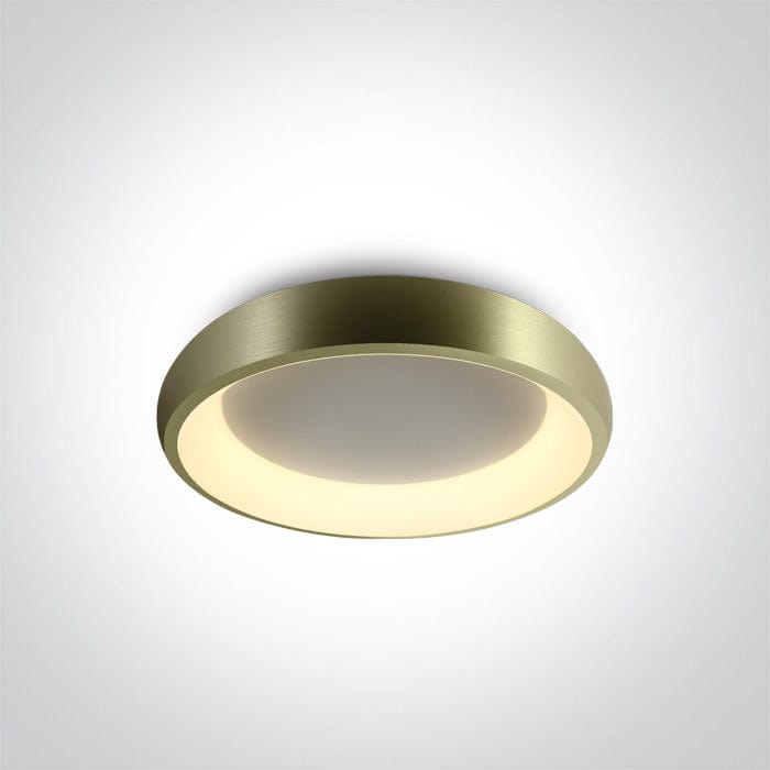Brushed Brass Ceiling Light Led 30w Warm White Ip20 230v One Light SKU:62134N/BBS/W - Toplightco