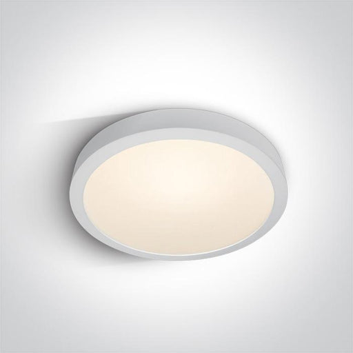 Ceiling Light White Circular Warm White LED built in 2520lm 40W Die Cast One Light SKU:62140F/W/W - Toplightco