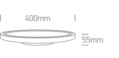 Ceiling Light White Circular Warm White LED built in 3500lm 40W Aluminium One Light SKU:62140FB/W/W - Toplightco