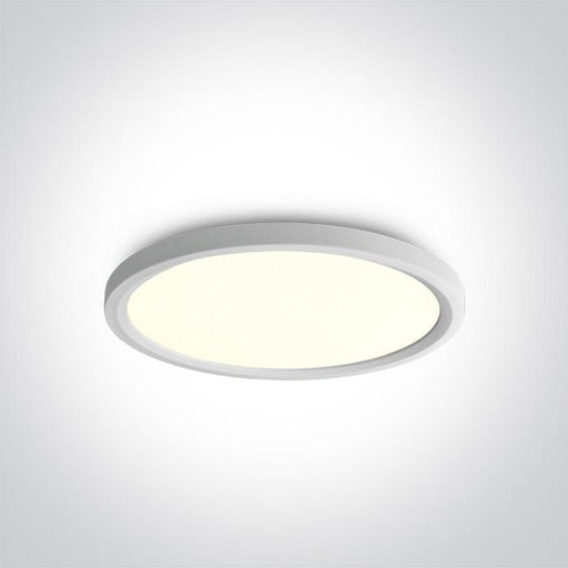 Ceiling Light White Circular Cool White LED built in 3500lm 40W Aluminium One Light SKU:62140FB/W/C - Toplightco