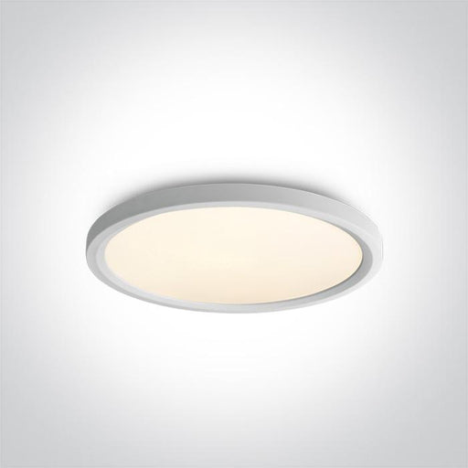 Ceiling Light White Circular Warm White LED built in 3500lm 40W Aluminium One Light SKU:62140FB/W/W - Toplightco