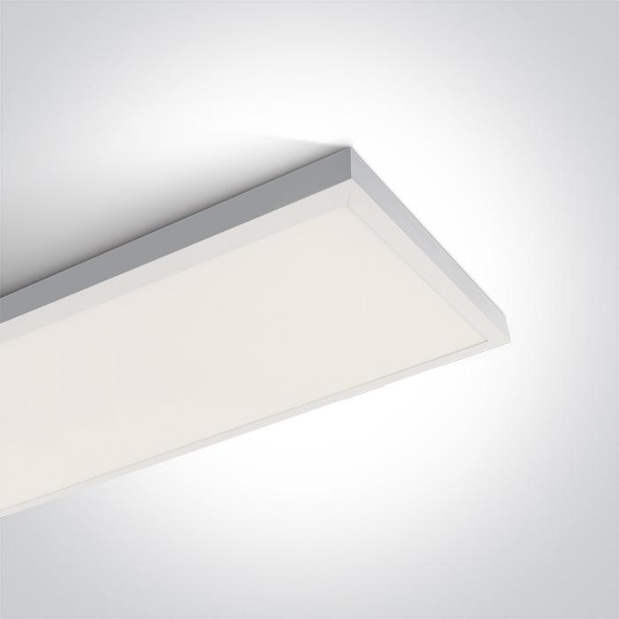 Ceiling Light White Rectangular Warm White LED built in 3200lm 40W Aluminium One Light SKU:62140RE/W/W - Toplightco