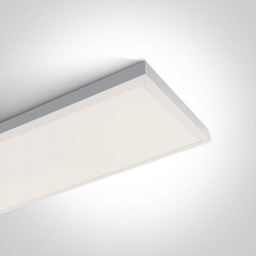 Ceiling Light White Rectangular Cool White LED built in 3600lm 40W Aluminium One Light SKU:62140RE/W/C - Toplightco