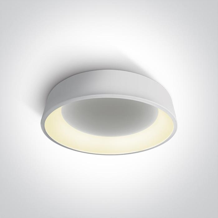 Ceiling Light White Circular Warm White LED built in 2520lm 42W Aluminium One Light SKU:62142N/W/W - Toplightco