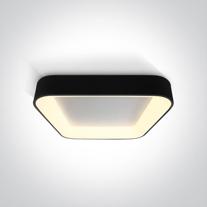 Ceiling Light Black Rectangular Warm White LED built in 3000lm 50W Aluminium One Light SKU:62142NA/B/W - Toplightco