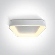Ceiling Light White Rectangular Warm White LED built in 3000lm 50W Aluminium One Light SKU:62142NA/W/W - Toplightco