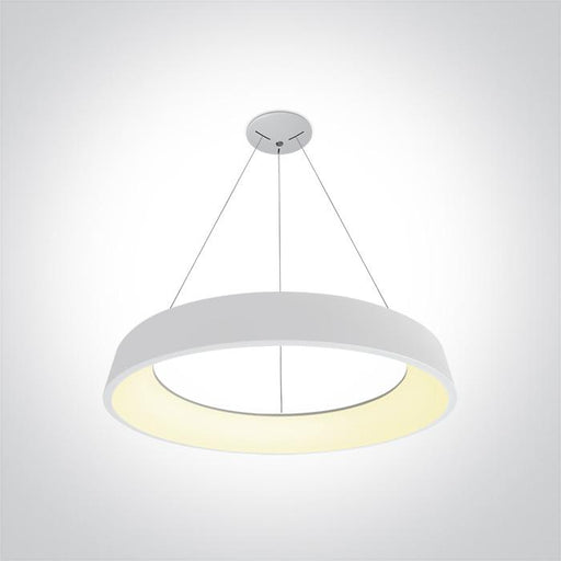 Pendant Light White Circular Warm White LED built in 2520lm 42W Aluminium One Light SKU:62142NB/W/W - Toplightco