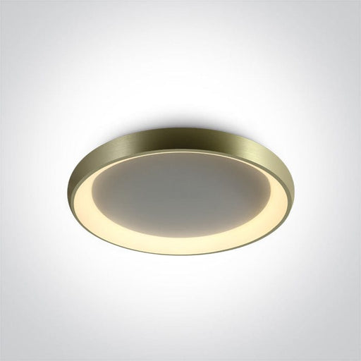 Brushed Brass Ceiling Light Led 50w Warm White Ip20 230v One Light SKU:62144N/BBS/W - Toplightco