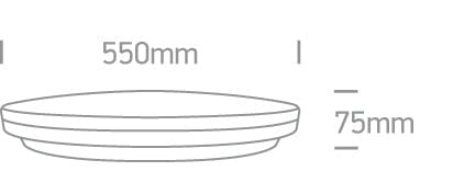 Ceiling Light White Circular Warm White LED built in 4100lm 55W Iron One Light SKU:62146/W/W - Toplightco