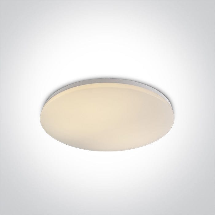 Ceiling Light White Circular Warm White LED built in 4100lm 55W Iron One Light SKU:62146/W/W - Toplightco