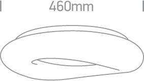 Ceiling Light White Circular Warm White LED built in 1900lm 23W Metal One Light SKU:62148A/W - Toplightco