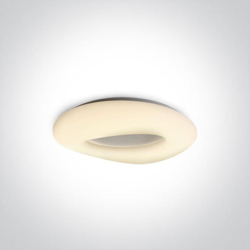 Ceiling Light White Circular Warm White LED built in 1900lm 23W Metal One Light SKU:62148A/W - Toplightco