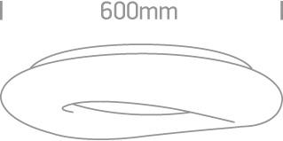 Ceiling Light White Circular Warm White LED built in 3200lm 40W Metal One Light SKU:62148B/W - Toplightco