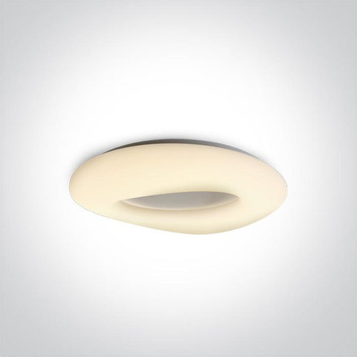 Ceiling Light White Circular Warm White LED built in 3200lm 40W Metal One Light SKU:62148B/W - Toplightco