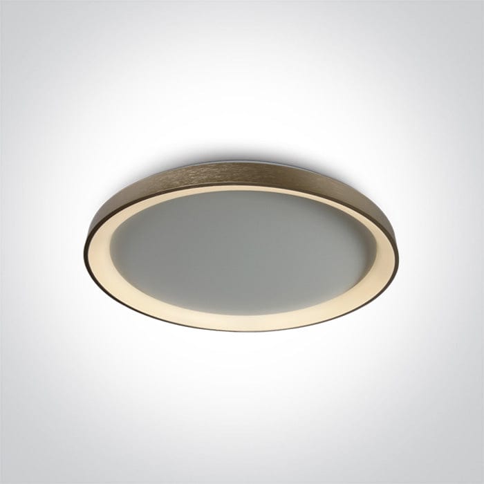 Brushed Brass Ceiling Light Led 48w Warm White Ip20 230v SKU: 62148L/BGL/W - Toplightco