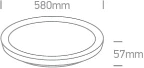 Brushed Brass Ceiling Light Led 48w Warm White Ip20 230v SKU: 62148L/BGL/W - Toplightco