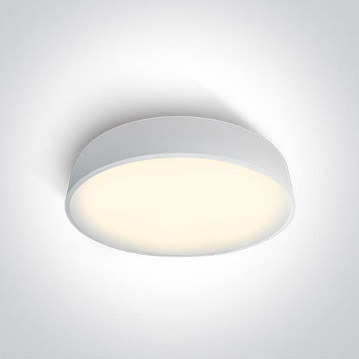 Ceiling Light White Circular Warm White LED built in 3000lm 50W Metal One Light SKU:62150D/W/W - Toplightco