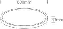 Ceiling Light White Circular Cool White LED built in 2800lm 40W Aluminium One Light SKU:62152/W/C - Toplightco