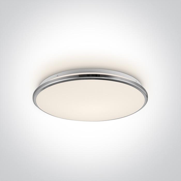 Ceiling Light Chrome Circular Warm White LED built in 2150lm 30W Iron One Light SKU:62154/C/W - Toplightco