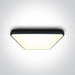 Ceiling Light Black Rectangular Warm White LED built in 3600lm 62W Metal One Light SKU:62160A/B/W - Toplightco