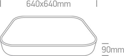 Ceiling Light White Rectangular Warm White LED built in 3600lm 62W Metal One Light SKU:62160A/W/W - Toplightco