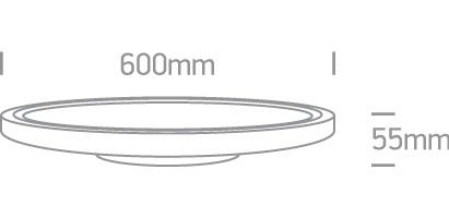 Ceiling Light White Circular Cool White LED built in 5300lm 60W Aluminium One Light SKU:62160FB/W/C - Toplightco