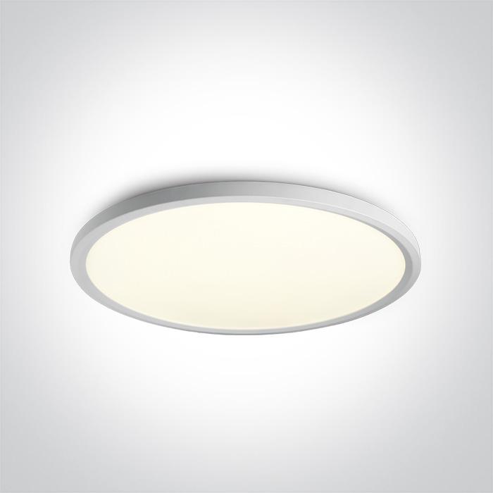 Ceiling Light White Circular Cool White LED built in 5300lm 60W Aluminium One Light SKU:62160FB/W/C - Toplightco