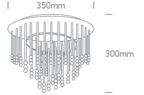 Ceiling Light 4x9w G9 100-240v SKU: 62164A - Toplightco
