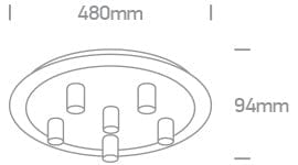 Ceiling Light Brass Circular Replaceable lamp 6x12W Metal One Light SKU:62172C/BS - Toplightco