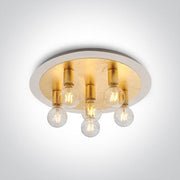 Ceiling Light Brass Circular Replaceable lamp 6x12W Metal One Light SKU:62172C/BS - Toplightco