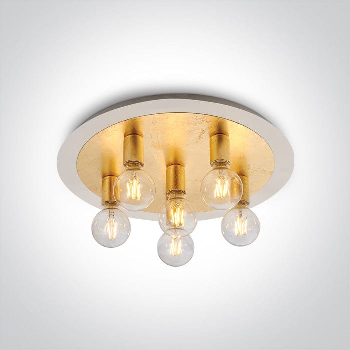 Ceiling Light Brass Circular Replaceable lamp 6x12W Metal One Light SKU:62172C/BS - Toplightco