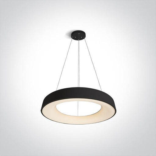 Pendant Light Black Circular Warm White LED built in 4400lm 80W Aluminium One Light SKU:62180NB/B/W - Toplightco