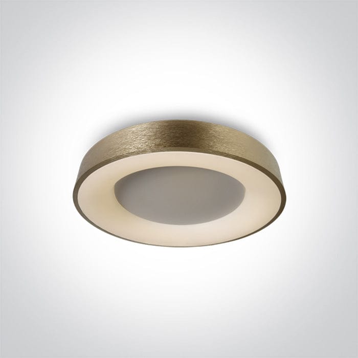 Brushed Brass Led Ceiling Light 40w Warm White Ip20 230v SKU: 62182/BGL/W - Toplightco
