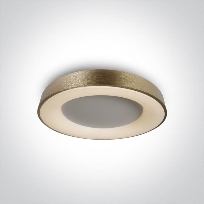 Brushed Gold Led Ceiling Light 50w Warm White Ip20 230v SKU: 62182A/BGL/W - Toplightco