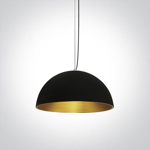 Pendant Light Black-Brass Circular Replaceable lamp 20W Aluminium One Light SKU:63022/B/BS - Toplightco
