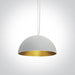 Pendant Light White-Brass Circular Replaceable lamp 20W Aluminium One Light SKU:63022/W/BS - Toplightco