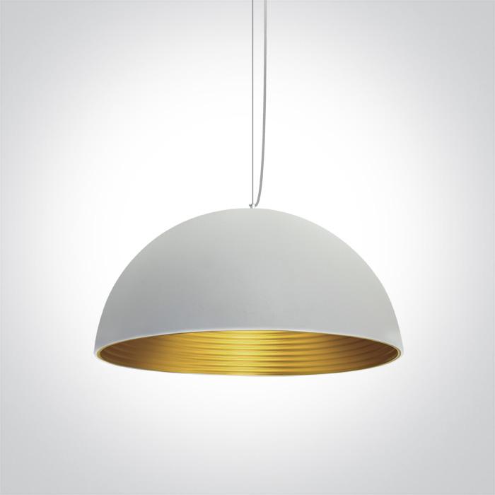 Pendant Light White-Brass Circular Replaceable lamp 20W Aluminium One Light SKU:63022A/W/BS - Toplightco