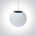 Outdoor Pendant White Circular Outdoor Replaceable lamp 30W PC One Light SKU:63028B - Toplightco