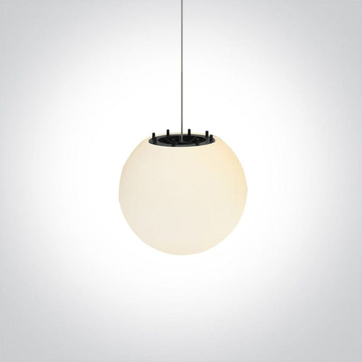 White E27 moonlight suitable for suspended or garden installation, IP54.

 

 One Light SKU:63028