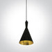 Pendant Light Black-Brass Circular Replaceable lamp 12W Aluminium One Light SKU:63040/B/BS - Toplightco