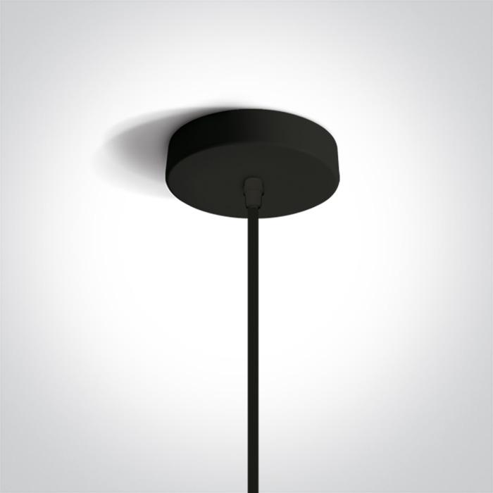 Pendant Light Black-Brass Circular Replaceable lamp 12W Aluminium One Light SKU:63042/B/BS - Toplightco