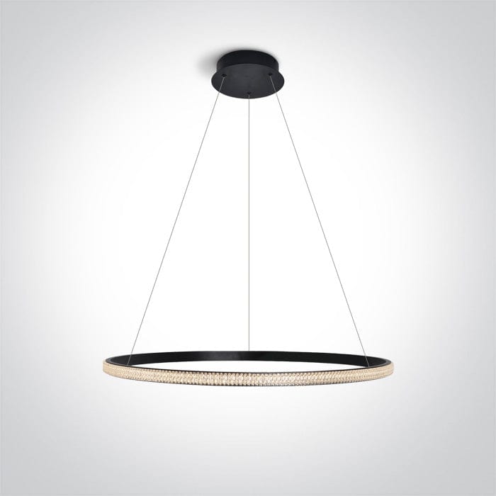 Black Led 20w Warm White Ip20 230v Decorative Pendant SKU: 63054A/B - Toplightco