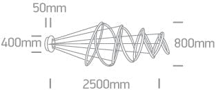 Black Led 170w Warm White Ip20 230v Decorative Pendant SKU: 63054C/B - Toplightco