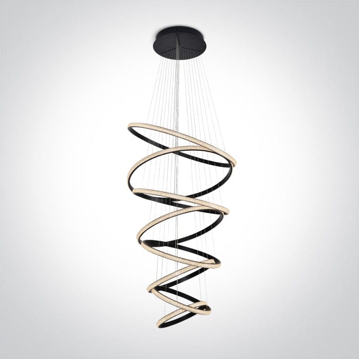 Black Led 170w Warm White Ip20 230v Decorative Pendant SKU: 63054C/B - Toplightco