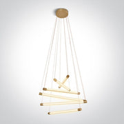 Brushed Brass Led 65w Warm White Ip20 230v Decorative Pendant SKU: 63056/BBS - Toplightco