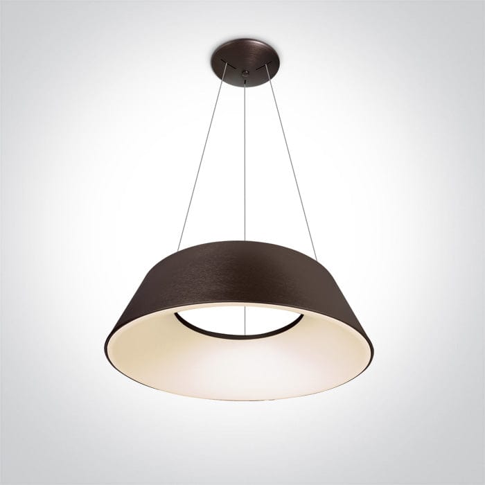 Brushed Brown Led Pendant 60w Warm White Ip20 230v - Toplightco