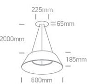 Brushed Brown Led Pendant 60w Warm White Ip20 230v - Toplightco