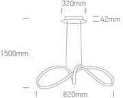 Brass Pendant Led 36w Warm White Ip20 230v SKU: 63062/BS - Toplightco